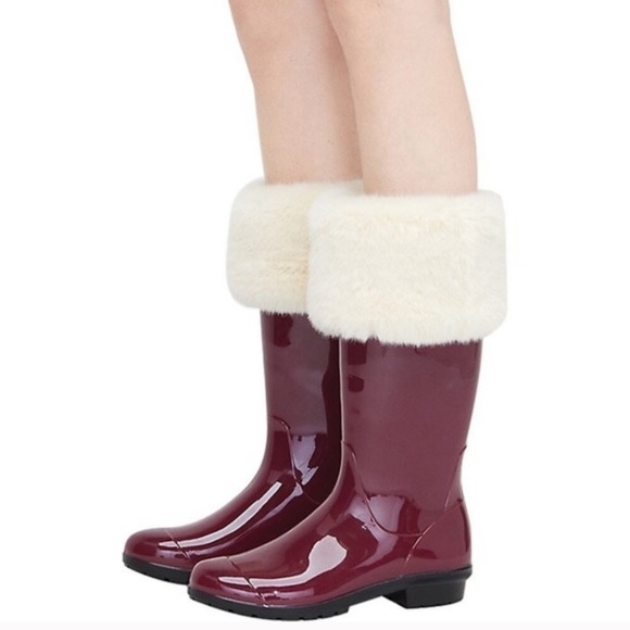 UGG Accessories Ugg Short Rain Boot Socks Faux Fur Cuff Cute Cozy